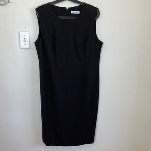 CALVIN KLEIN Sheath Dress LBD Sleeveless Black Pencil Size 12